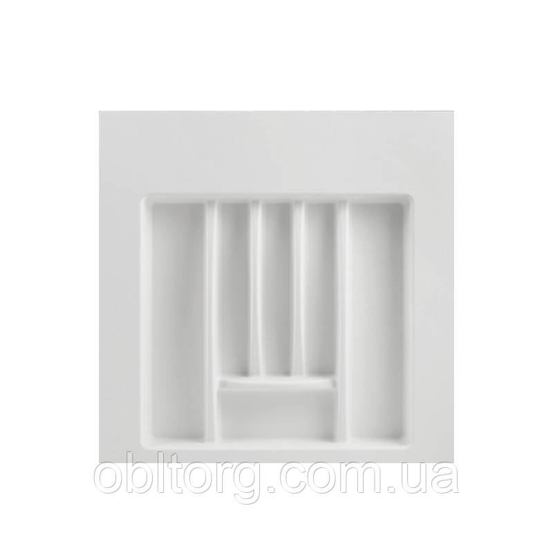 Лоток для столових приборів W=550-500мм L=500мм H=45 білий матовий Італія, фото 1