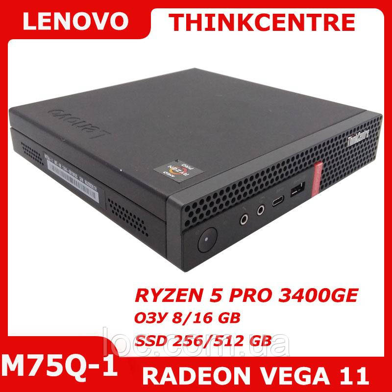 Lenovo ThinkCentre M75Q RYZEN 5 PRO 3400GE 8/256 GB Radeon Vega 11 HDMI DisplayPort WiFi+Bluetooth, фото 1