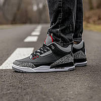 Кроссовки мужские Air Jordan Retro 3 Black Red 41 black store