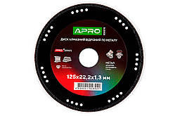 Диск алмазний по металу Apro 125 x 1.3мм PRO (830076)