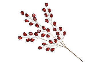 Гілка з кристалами червона 40см