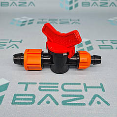 Кран стартовий для крапельної стрічки Ø16 мм з піджимом упаковка 50 шт FLORA (5079514)