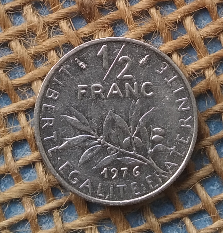 1/2 франка 1976 року францiя, фото 1