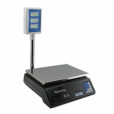 Торгові ваги Rainberg RB-304 зі стійкою й акумулятором Чорні, фото 4