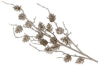 Гілка з шишками шампань 100см