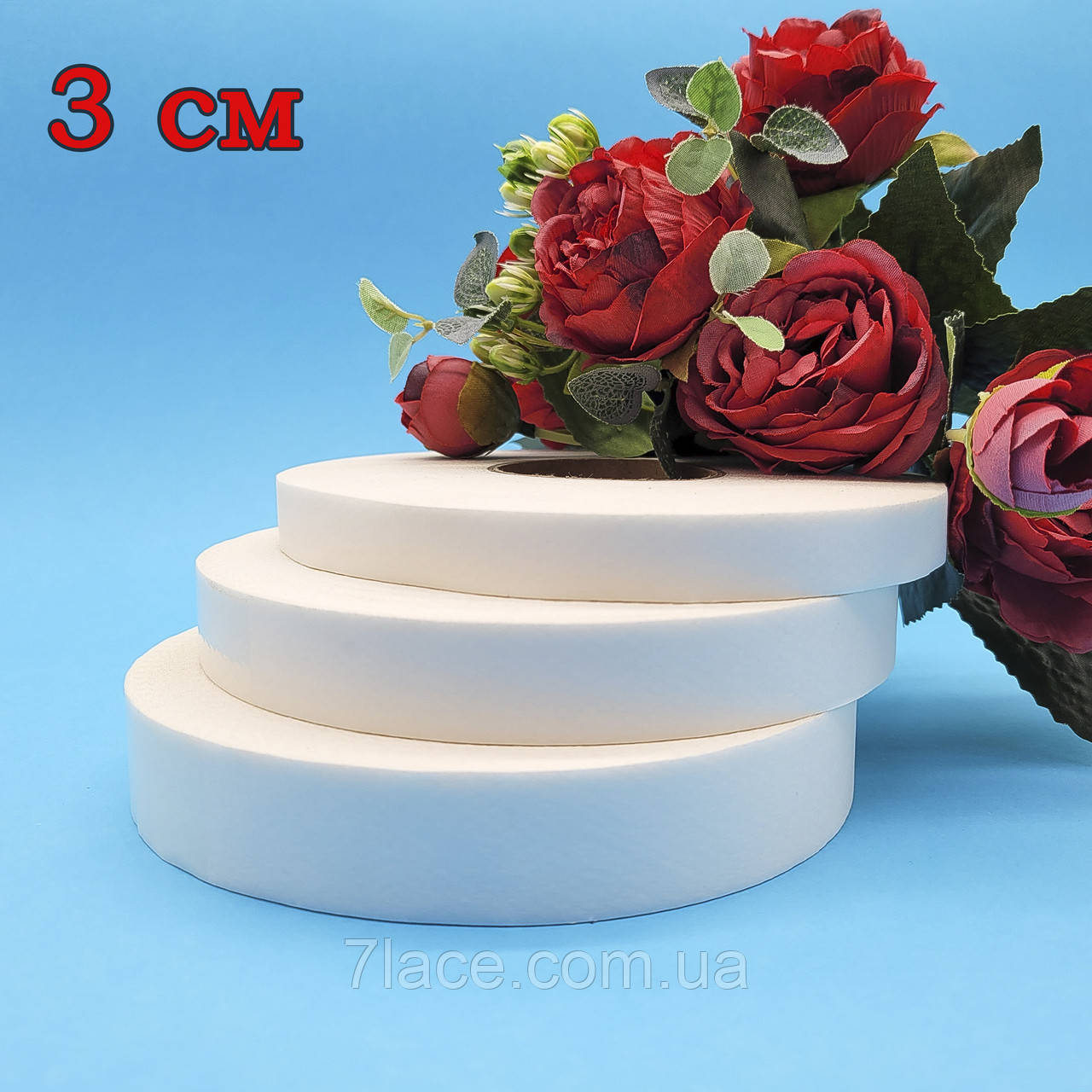 Стрічка клейова на паперовій основі (павутинка, термострічка) / ширина 3 см / замовлення від 1 метра, фото 1