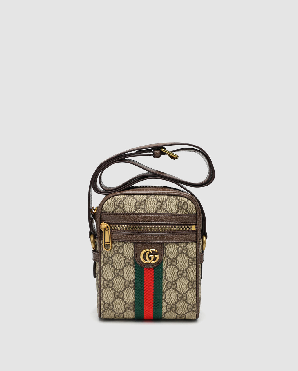 🦁 Gucci Ophidia GG Supreme Crossbody Bag Beige 13 x 17 x 6 см, фото 1