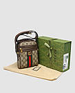 🦁 Gucci Ophidia GG Supreme Crossbody Bag Beige 13 x 17 x 6 см, фото 4