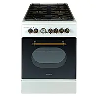 Комбінована плита Grunhelm FDR661234BE 4 конфорки (газ + електро) об єм духовки 70 л емальована поверхня