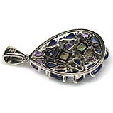 Підвіска. Натуральний опал, аметист і сапфір. Срібло 925., фото 3