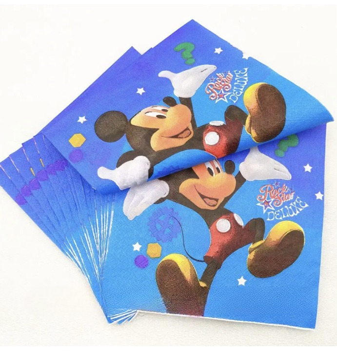 Серветки паперові Міккі Маус, 33 х 33 см, 20 шт/уп, фото 1