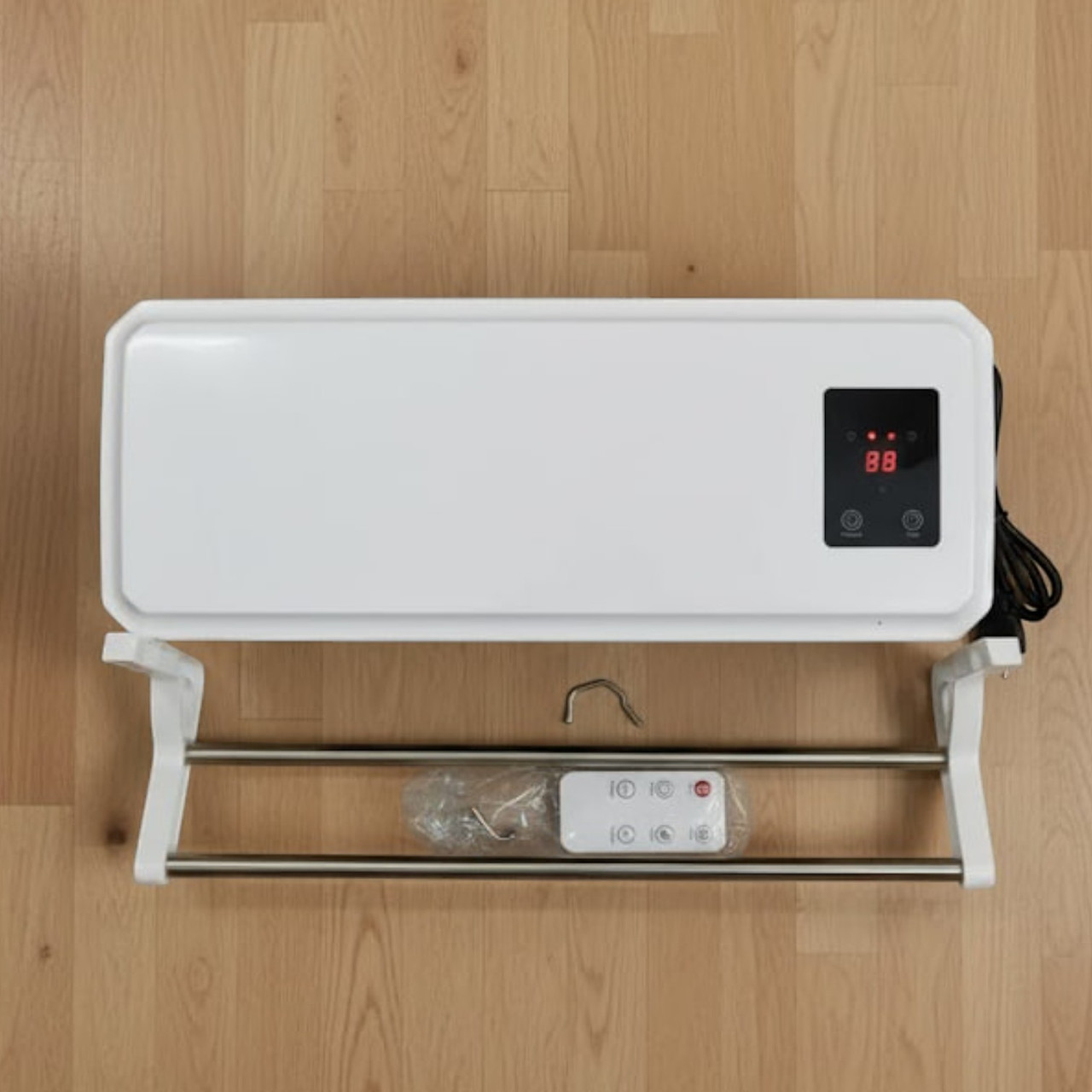 Обігрівач настінний з пультом тепловентилятор 2 в 1 обігрів та охолодження з тримачем для речей 2000 Вт на 2 режими обігріву, фото 1