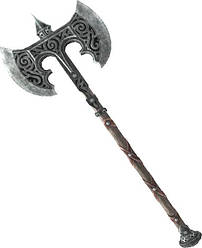 Нордська дворучна сокира з візерунками, сувенір для фанатів фентезі