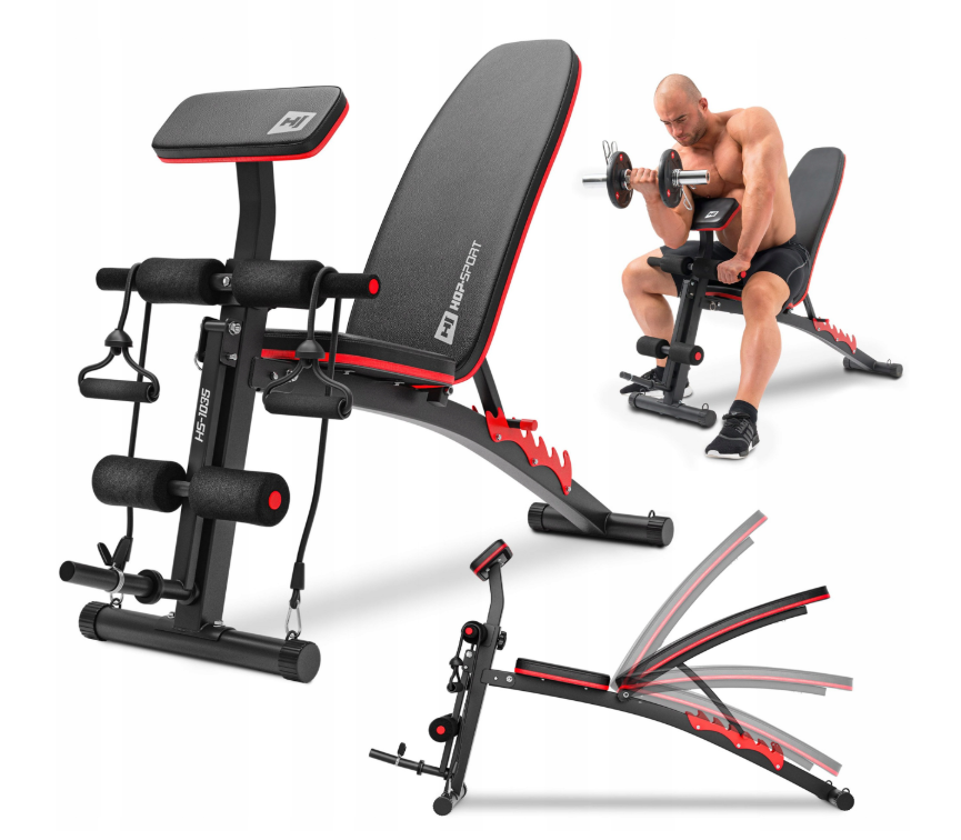Лава тренувальна Hop-Sport HS-1035 Міцна тренувальна лава Регульована лава для тренувань, фото 1
