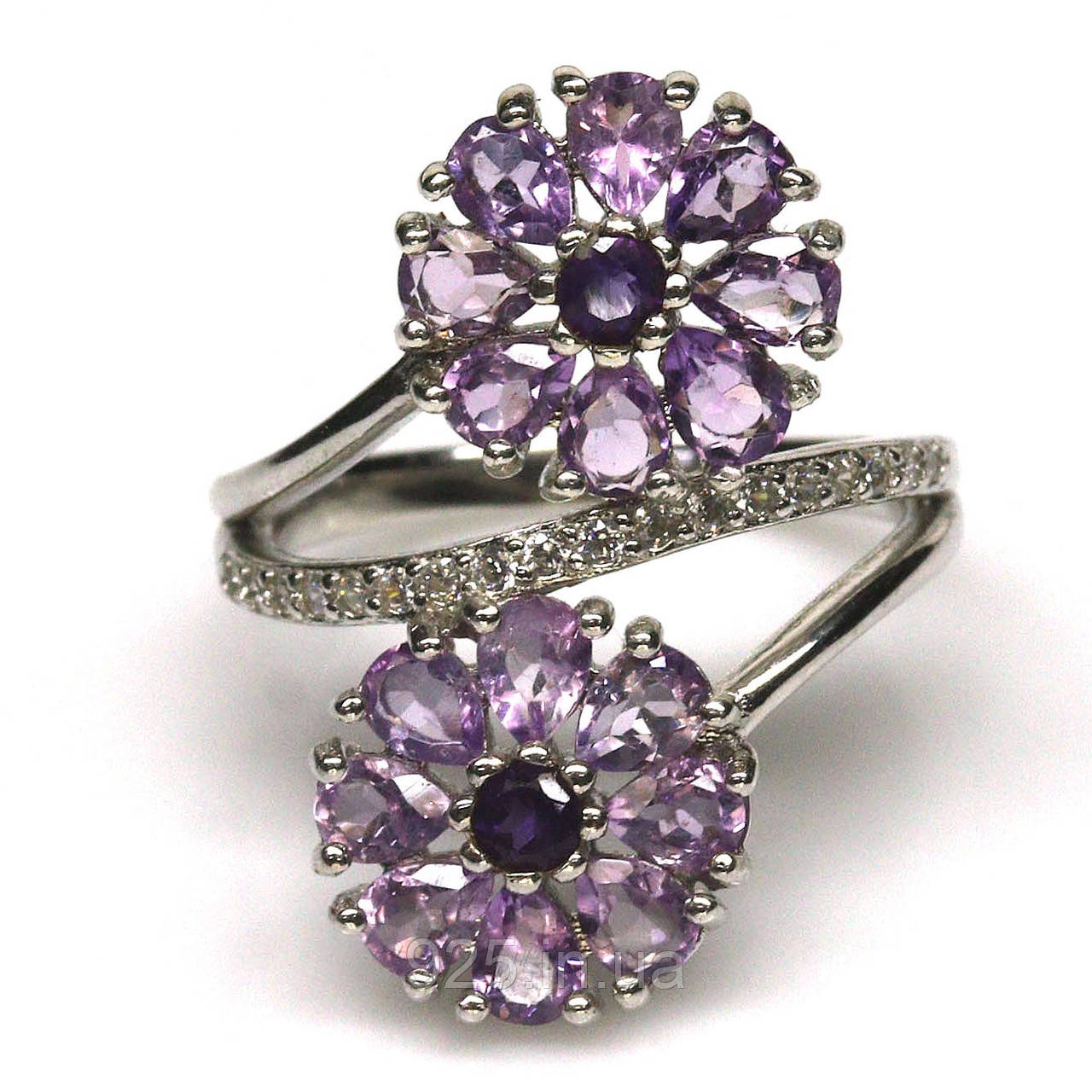 Каблучка. Натуральний аметист. Срібло 925., фото 1