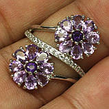 Каблучка. Натуральний аметист. Срібло 925., фото 3