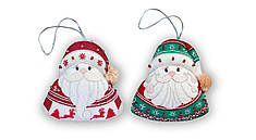 Набір для створення вишитої іграшки "Святий Миколай", 11х12 см, 2 шт