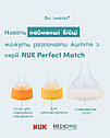 Соска силіконова NUK MEDIC PRO Perfect Match з загвинчуваним кільцем, розмір 1, отвір S, для грудного молока, сумішей, води, фото 3