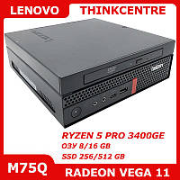 Lenovo ThinkCentre M75Q RYZEN 5 PRO 3400GE 8/256 GB Radeon Vega 11 DVD HDMI DisplayPort WiFi+Bluetooth