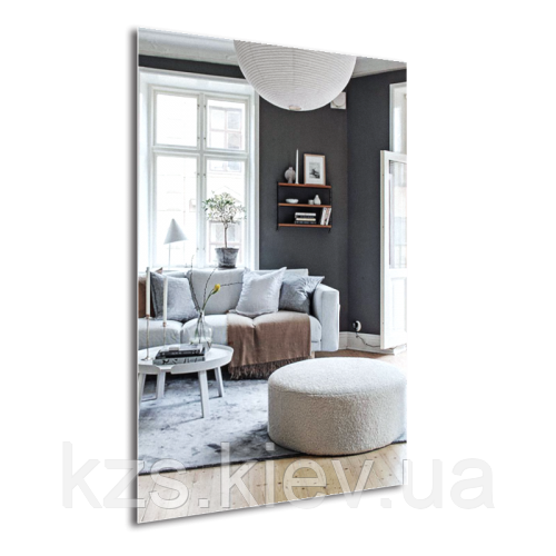 Дзеркало прямокутне з полірованим краєм 1000 х 600 мм., фото 1