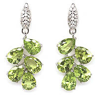 Сережки. Натуральний  перидот. Срібло 925.