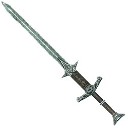 Легендарний нордський дворучний меч з витонченими рунічними візерунками, подарунок фанату фентезі