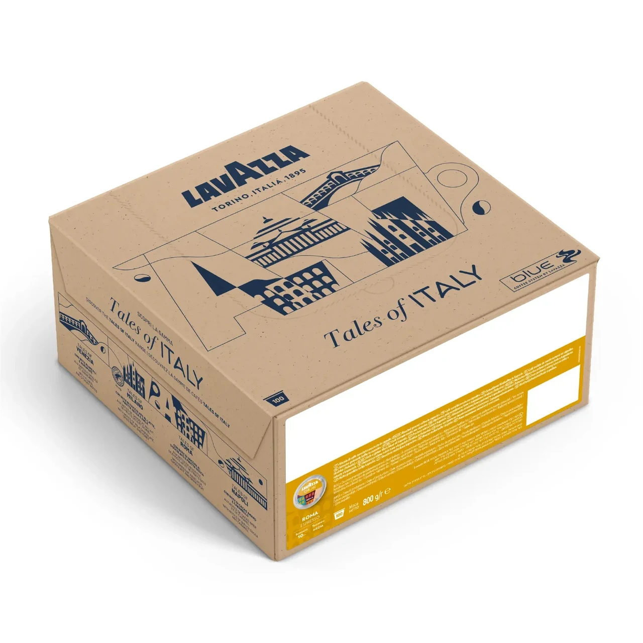 Кава в капсулах Lavazza Blue Roma Espresso 100 шт Італія купаж міцна кава Блю, фото 1