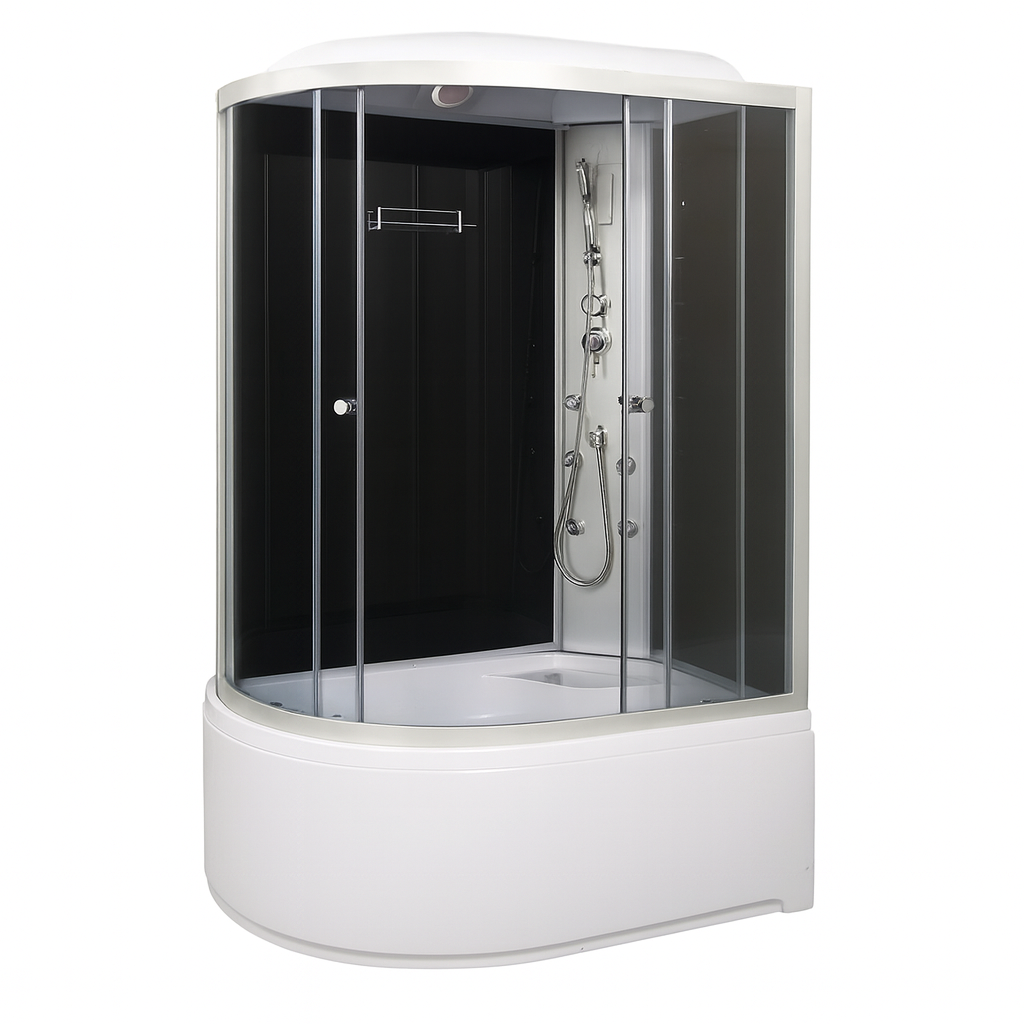 Душовий бокс Vivia 82 R RC правий 120х80х215 см з глибоким піддоном асиметричний з гідромасажем