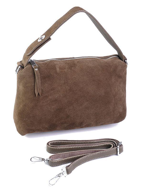 Сумка Женская замш кожа DSWR 2A Khaki.Купити жіночі сумки гуртом і в роздріб із натуральної шкіри в Україні