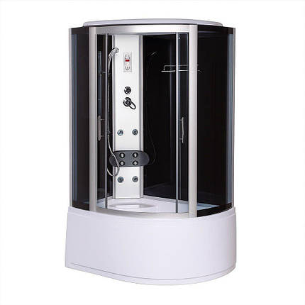 Душовий бокс Vivia 167 L RC лівий 120х80х215 см з глибоким піддоном асиметричний з гідромасажем, фото 1