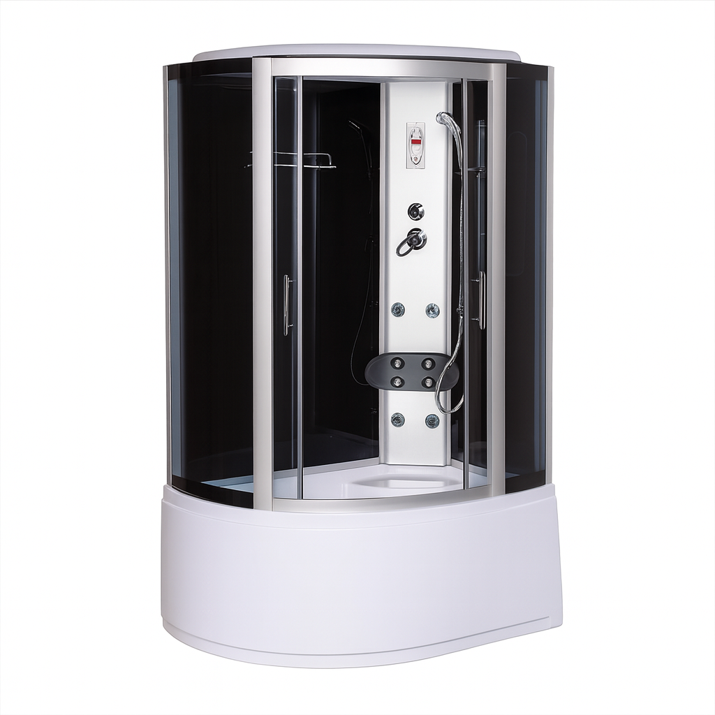 Душовий бокс Vivia 167 R RC правий 120х80х215 см з глибоким піддоном асиметричний з гідромасажем