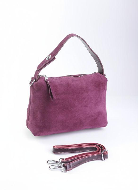 Сумка Женская замш кожа DSWR 2A Bordo.Купити жіночі сумки гуртом і в роздріб із натуральної шкіри в Україні