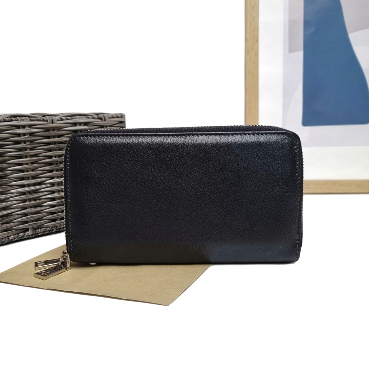 Шкіряний чоловічий гаманець портмоне чорний Арт.2663-A black Somuch (54)