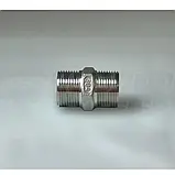 Ніпель різьбовий нержавіючий DN20 (3/4") з шестигранником, н/ж сталь AISI304, різьба BSPP, Class 150, фото 5