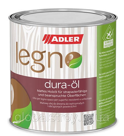 Матова олія для меблів і внутрішньої обробки деревини Adler Legno-Dura-Öl 0,75 л, фото 1
