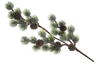 Штучна кедрова гілка з шишками 68см