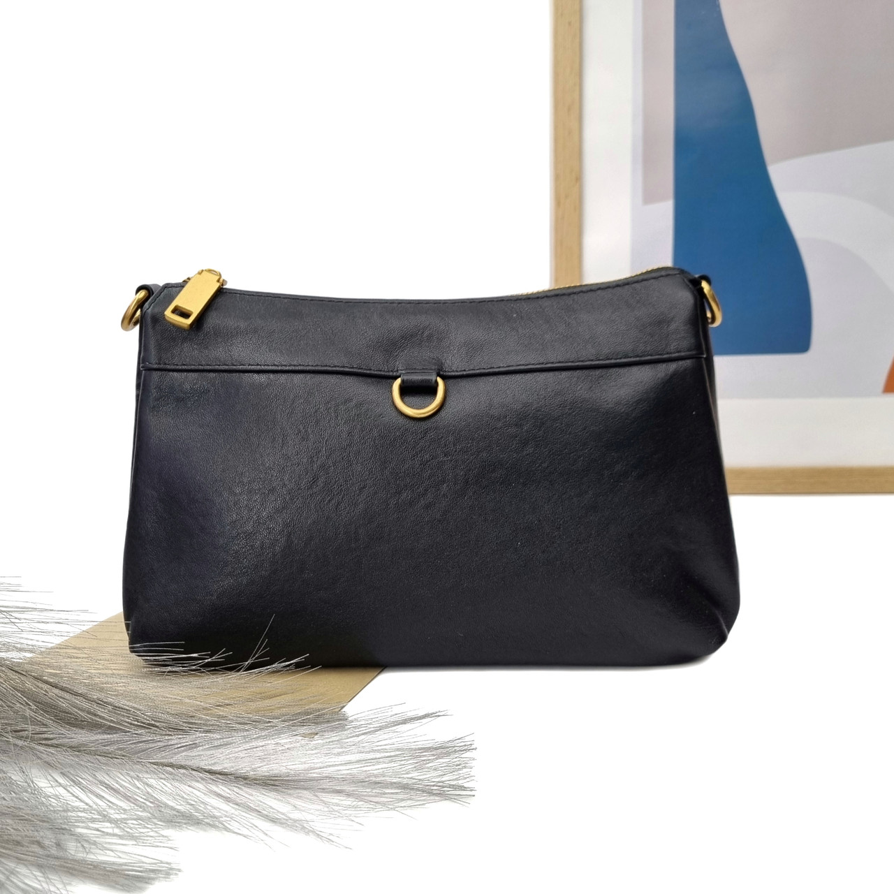 Сумка жіноча крос-боді натуральна шкіра чорний Арт.6611 black VIVAVERBA Україна — (59)