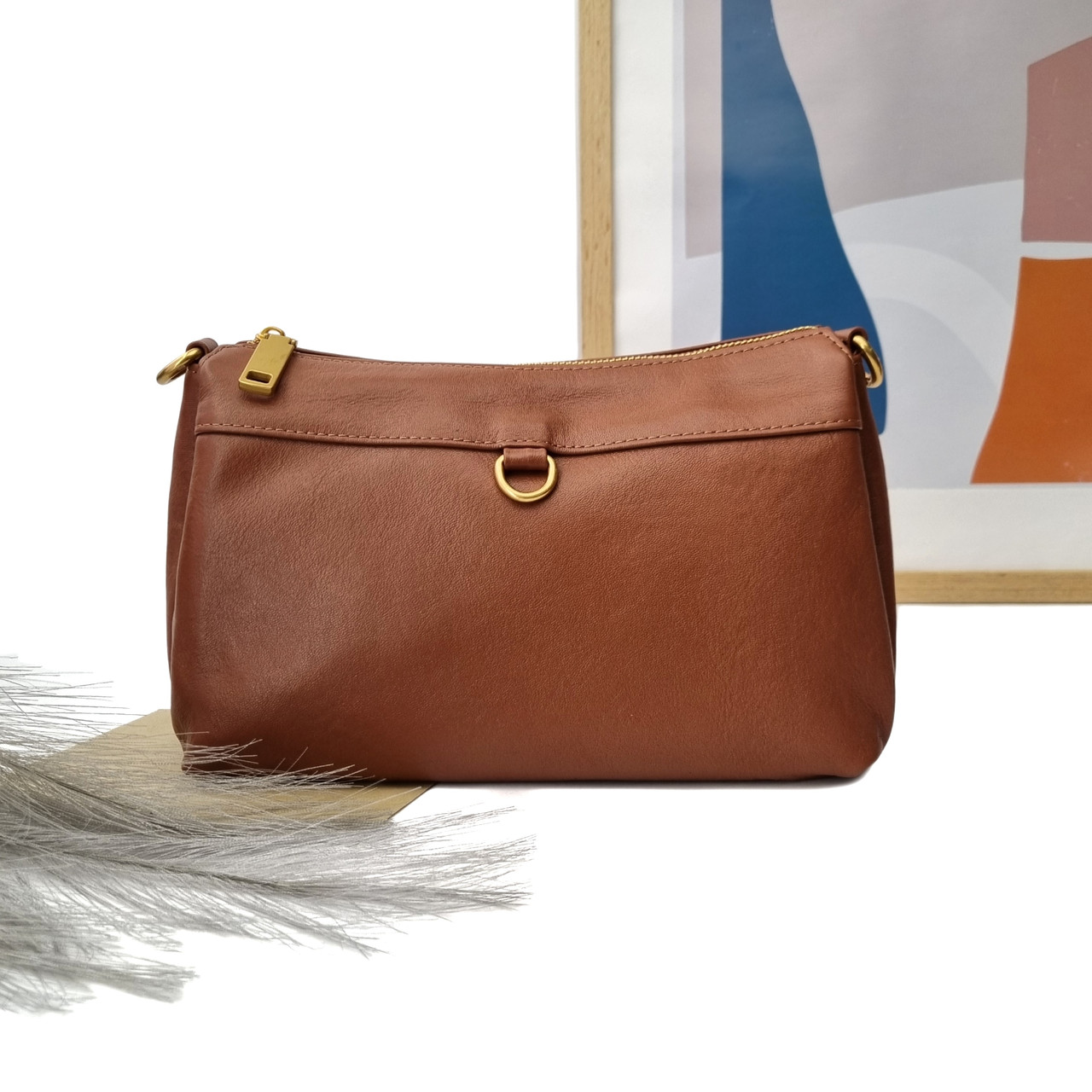 Жіноча сумка натуральна шкіра коричневий Арт.6611 brown VIVAVERBA Україна — (541), фото 1