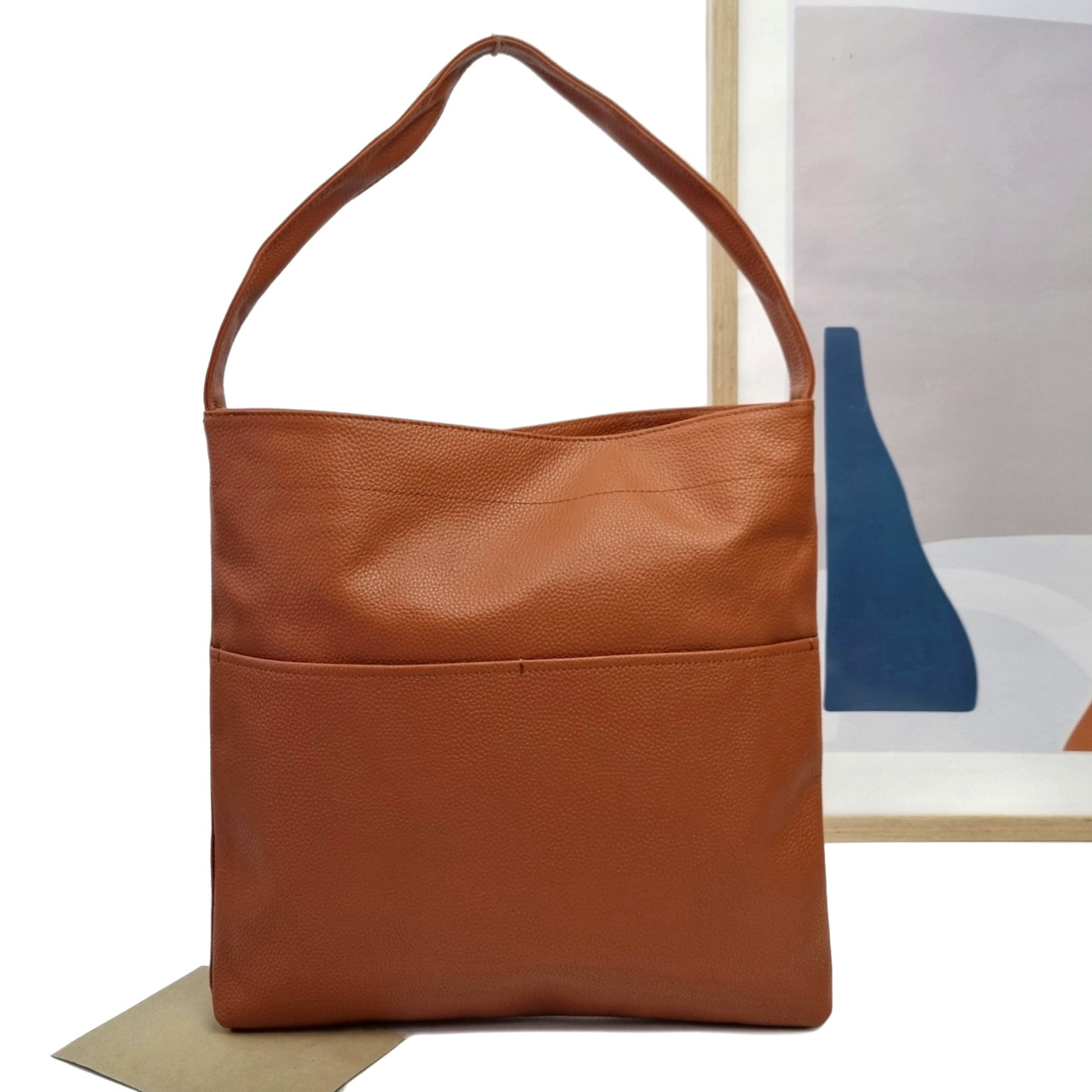 Модна сумка-шопер натуральна шкіра рудий Арт.9911 l.brown VIVAVERBA Україна — (597)