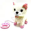 Іграшка улюбленець м'яка собачка цуценя на повідку для прогулянок дитині Інтерактивний вихованець ходить гавкає виляє хвостом, фото 3