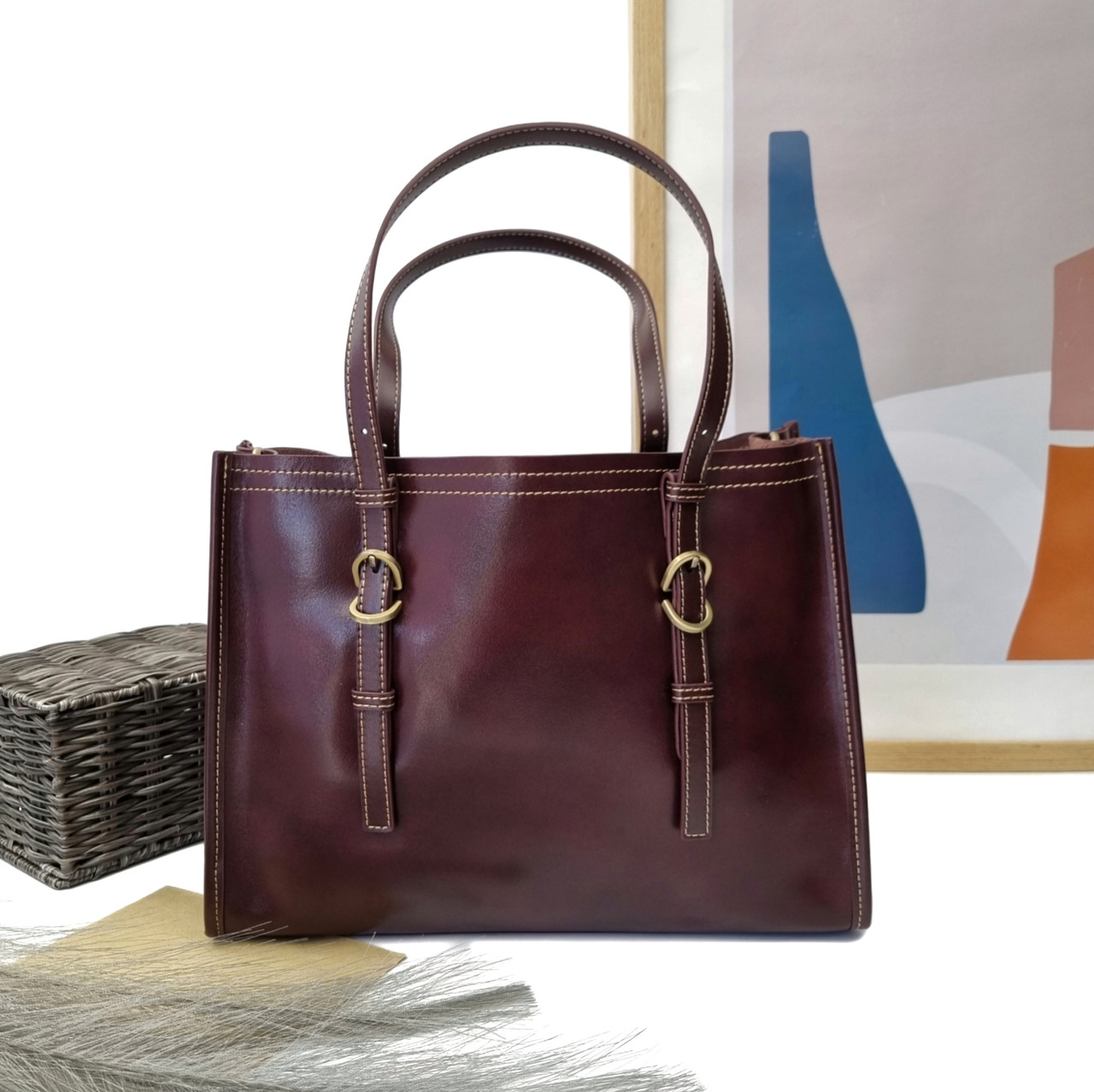 Жіноча модна сумка натуральна шкіра бордовий Арт.272 winered VIVAVERBA Україна — (59)