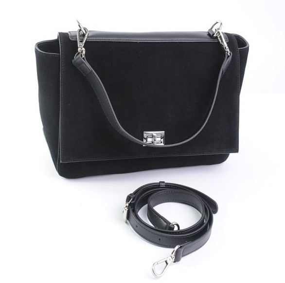 Сумка Женская замш кожа 990211-1 Black.Купити жіночі сумки гуртом і в роздріб із натуральної шкіри в Україні