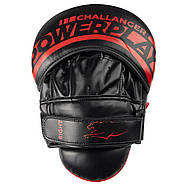 Лапи боксерські PowerPlay 3041 Чорно-Червоні PU [пара], фото 3