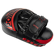 Лапи боксерські PowerPlay 3041 Чорно-Червоні PU [пара], фото 5