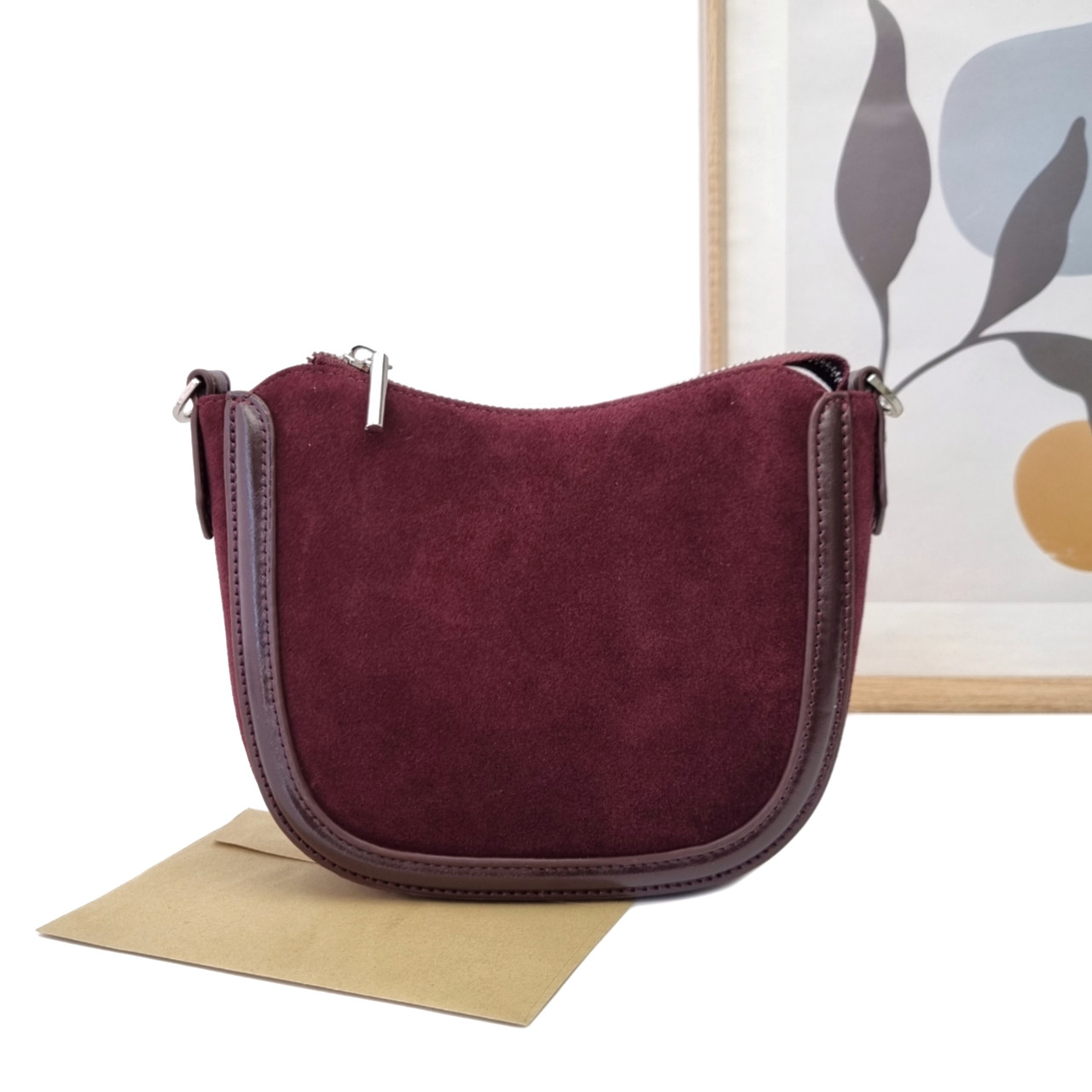 Натуральна замшева сумка бордовий Арт.89-6823-1 winered VIVAVERBA Україна — (59)