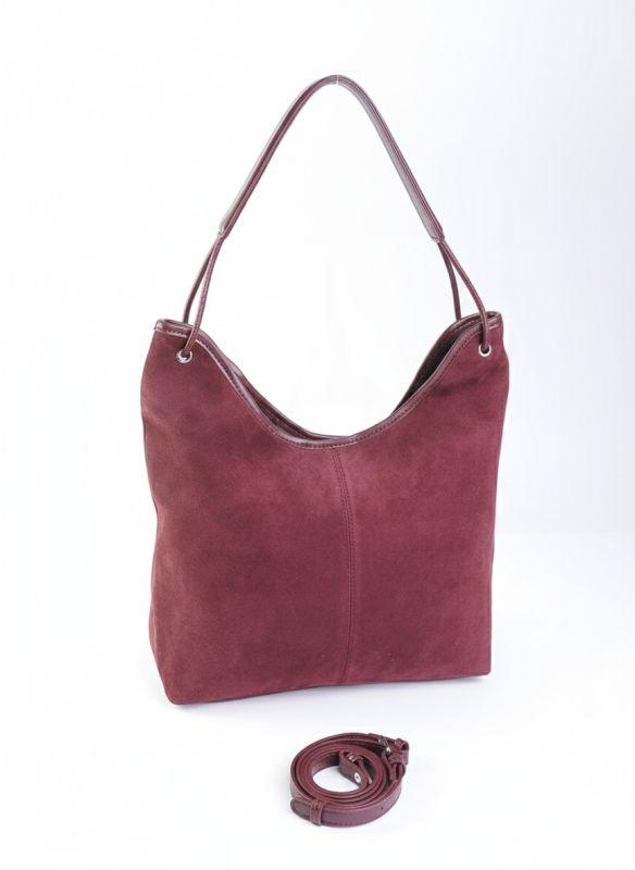 Сумка Женская замш кожа 88-5555 Bordo.Купити жіночі сумки гуртом і в роздріб із натуральної шкіри в Україні