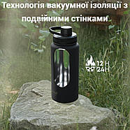 Пляшка для води металева з подвійною вакуумною ізоляцією Bohtal Insulated Sports Bottle 960 ml/32 oz Pink, фото 3