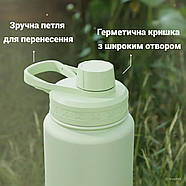 Пляшка для води металева з подвійною вакуумною ізоляцією Bohtal Insulated Sports Bottle 960 ml/32 oz Pink, фото 4