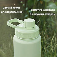 Пляшка для води металева з подвійною вакуумною ізоляцією Bohtal Insulated Sports Bottle 960 ml/32 oz Black, фото 4