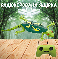 Ящірка дитяча Зелена радіокерована розвиваюча інтерактивна функціональна на пульті управління